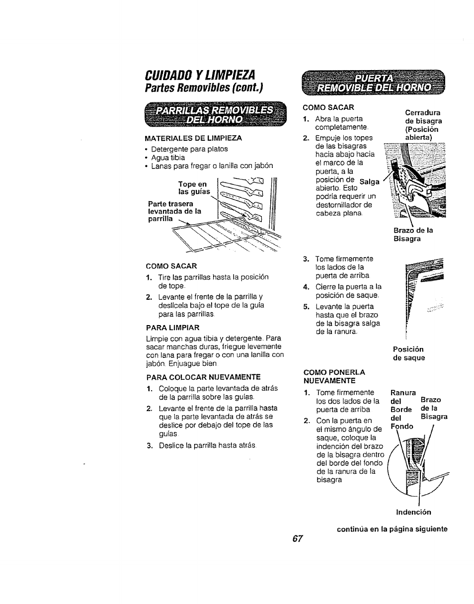 Úuidado ylimpieza | Kenmore 911.94752 User Manual | Page 67 / 76