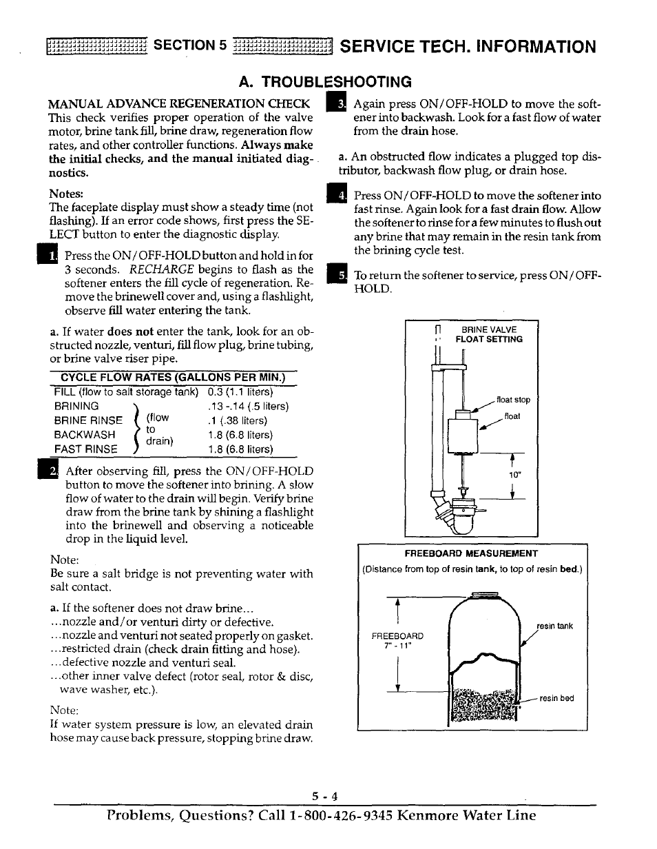 Service tech. information, A. troubleshooting | Kenmore 625.38816 User Manual | Page 23 / 32