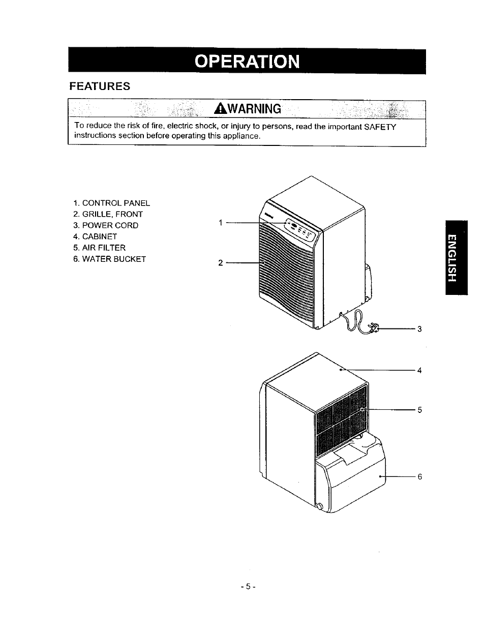 Operation | Kenmore 580.5145 User Manual | Page 5 / 13