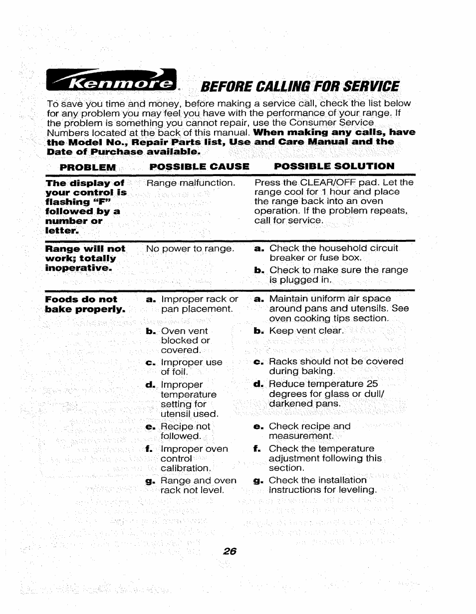 Kenmore 911.46565 User Manual | Page 26 / 30