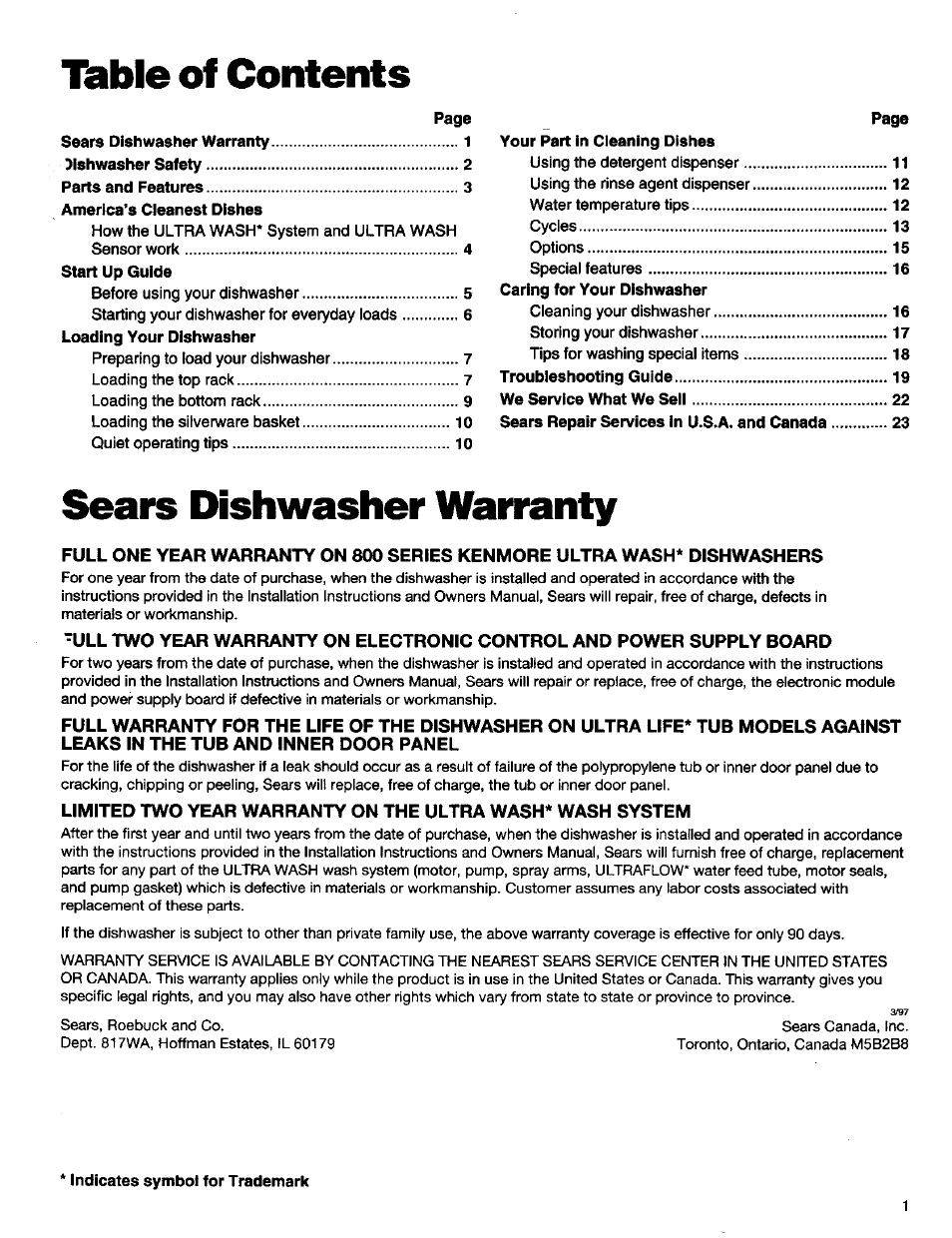 Kenmore ULTRA WASH 15838 User Manual | Page 2 / 26