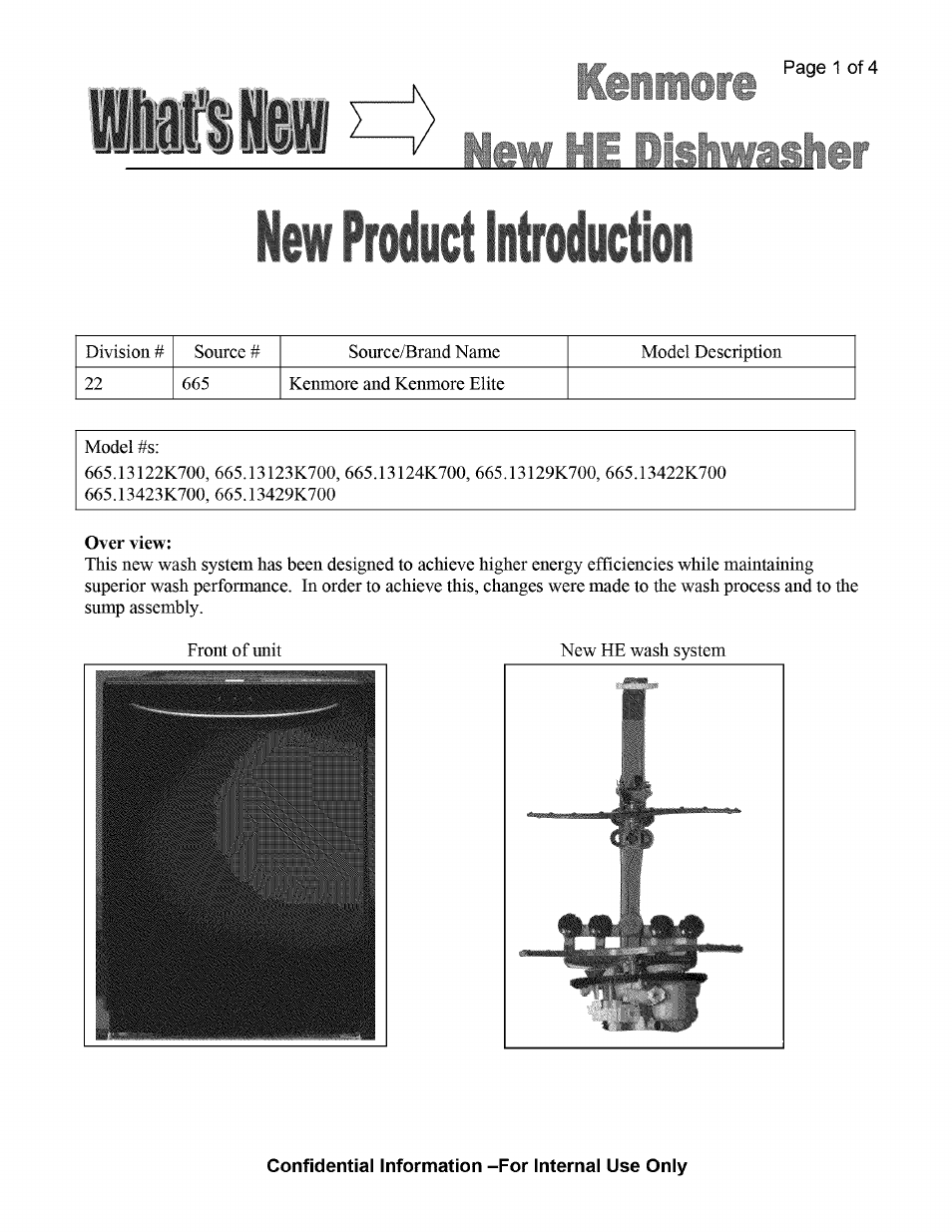 Kenmore 665.13422K700 User Manual | 4 pages