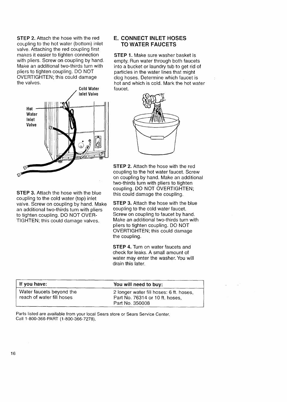 Kenmore Automatic Washers User Manual | Page 16 / 38