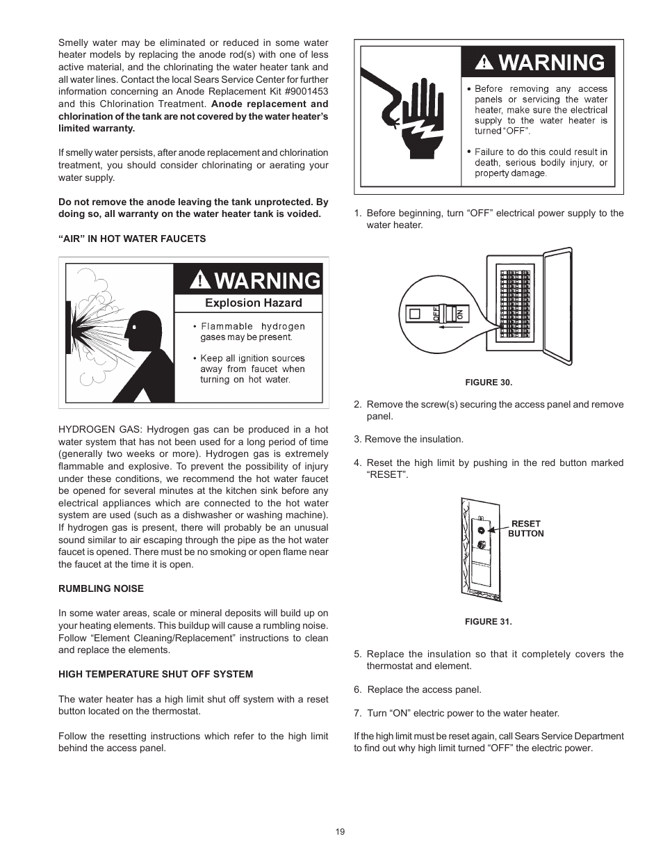 Kenmore The Economizer(TM) 6 Compact Electric 153.31604 User Manual | Page 19 / 24