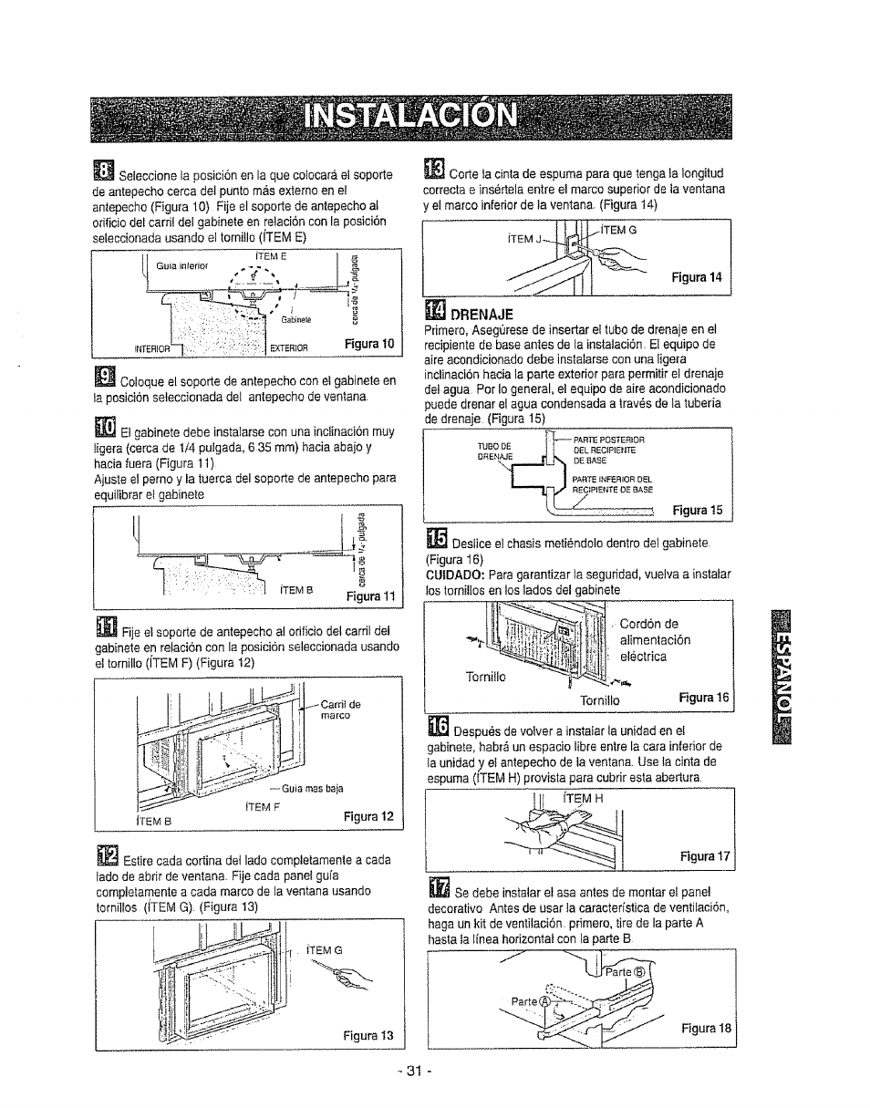 Drenaje | Kenmore 580. 72089 User Manual | Page 31 / 40