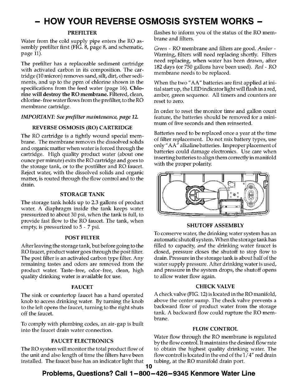 How your reverse osmosis system works | Kenmore ULTRAFILTER 300 625.384720 User Manual | Page 10 / 20