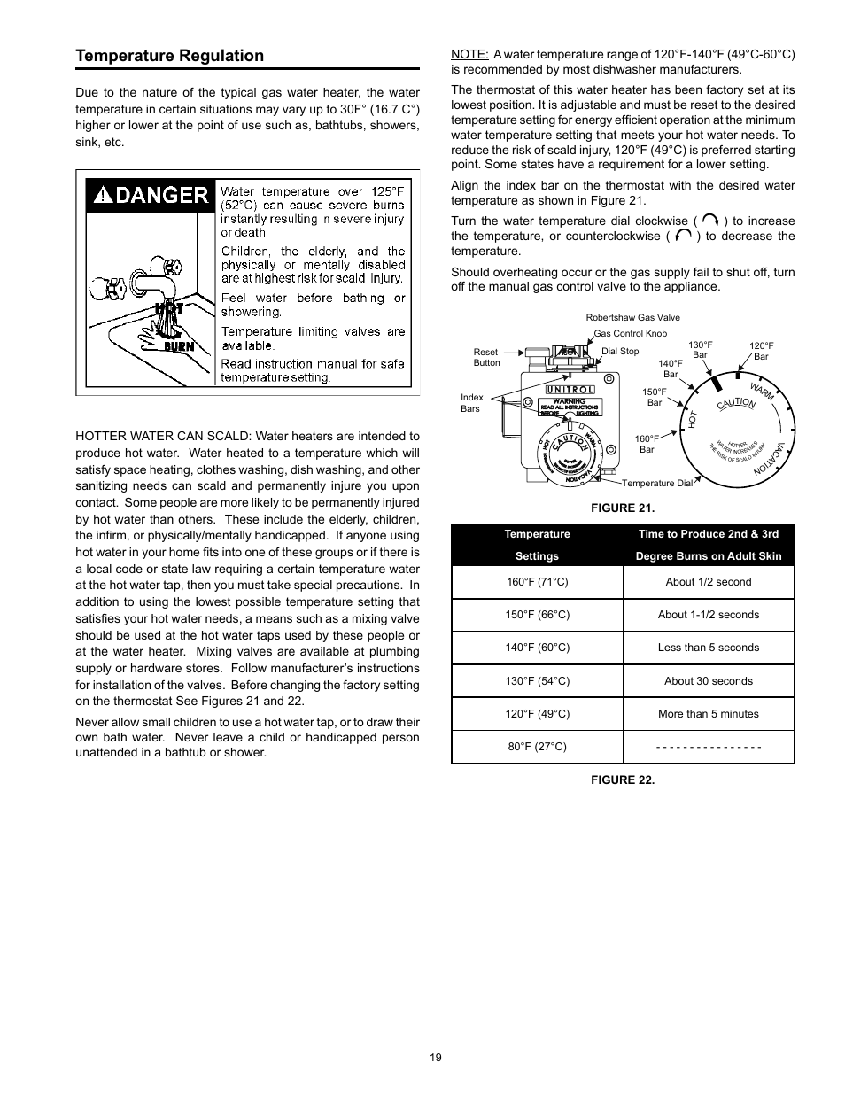 Temperature regulation | Kenmore POWER MISER 153.33066 User Manual | Page 19 / 32