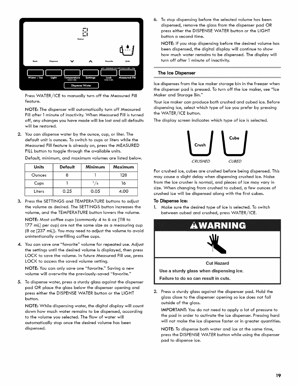 Zj \zj, Awarning | Kenmore 106.511800 User Manual | Page 19 / 92