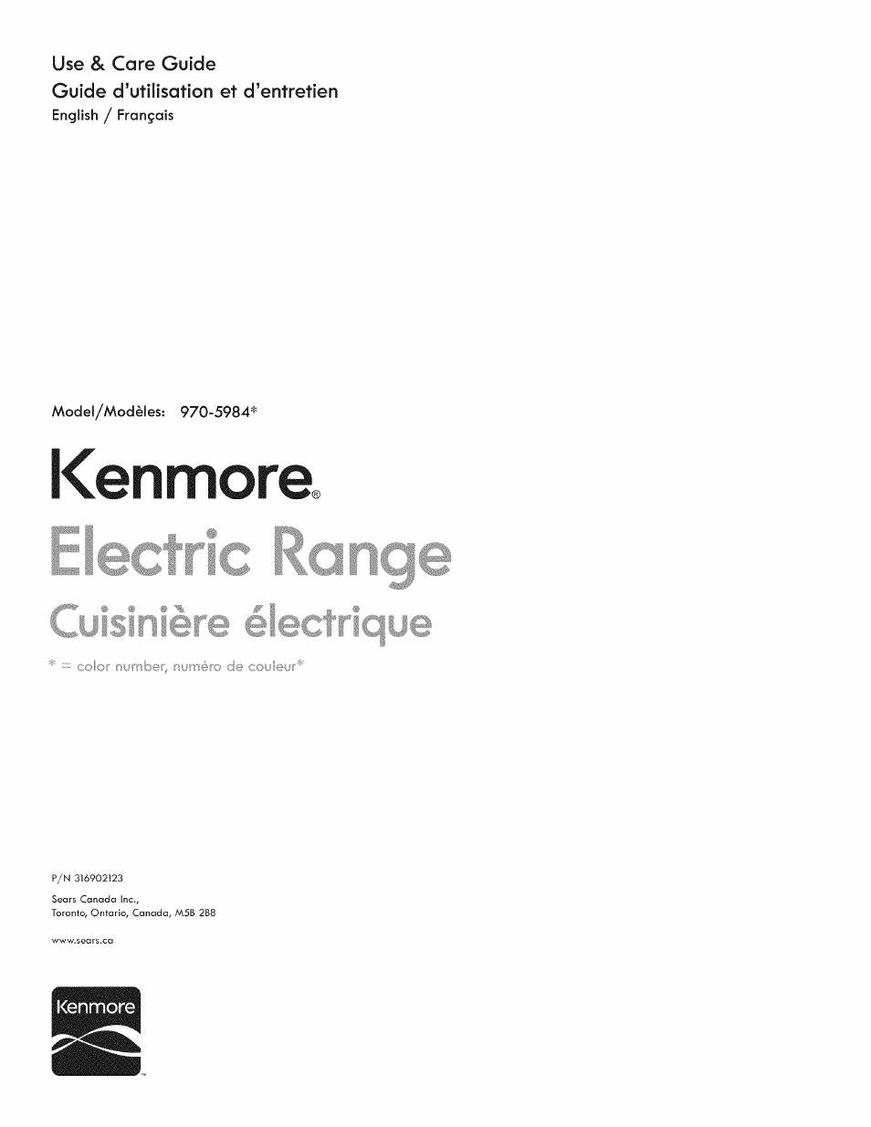 Kenmore 970-5984 User Manual | 36 pages