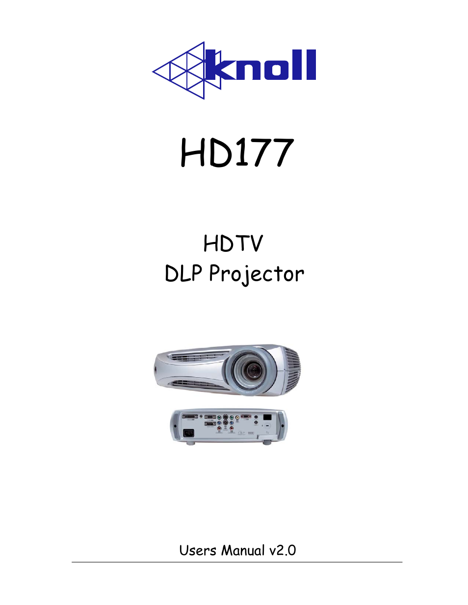 Knoll Systems HD177 User Manual | 34 pages