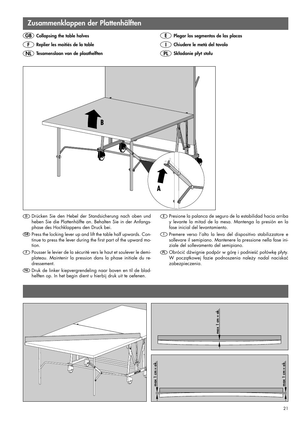 Ab zusammenklappen der plattenhälften | Kettler 07175-000/-500 User Manual | Page 14 / 17