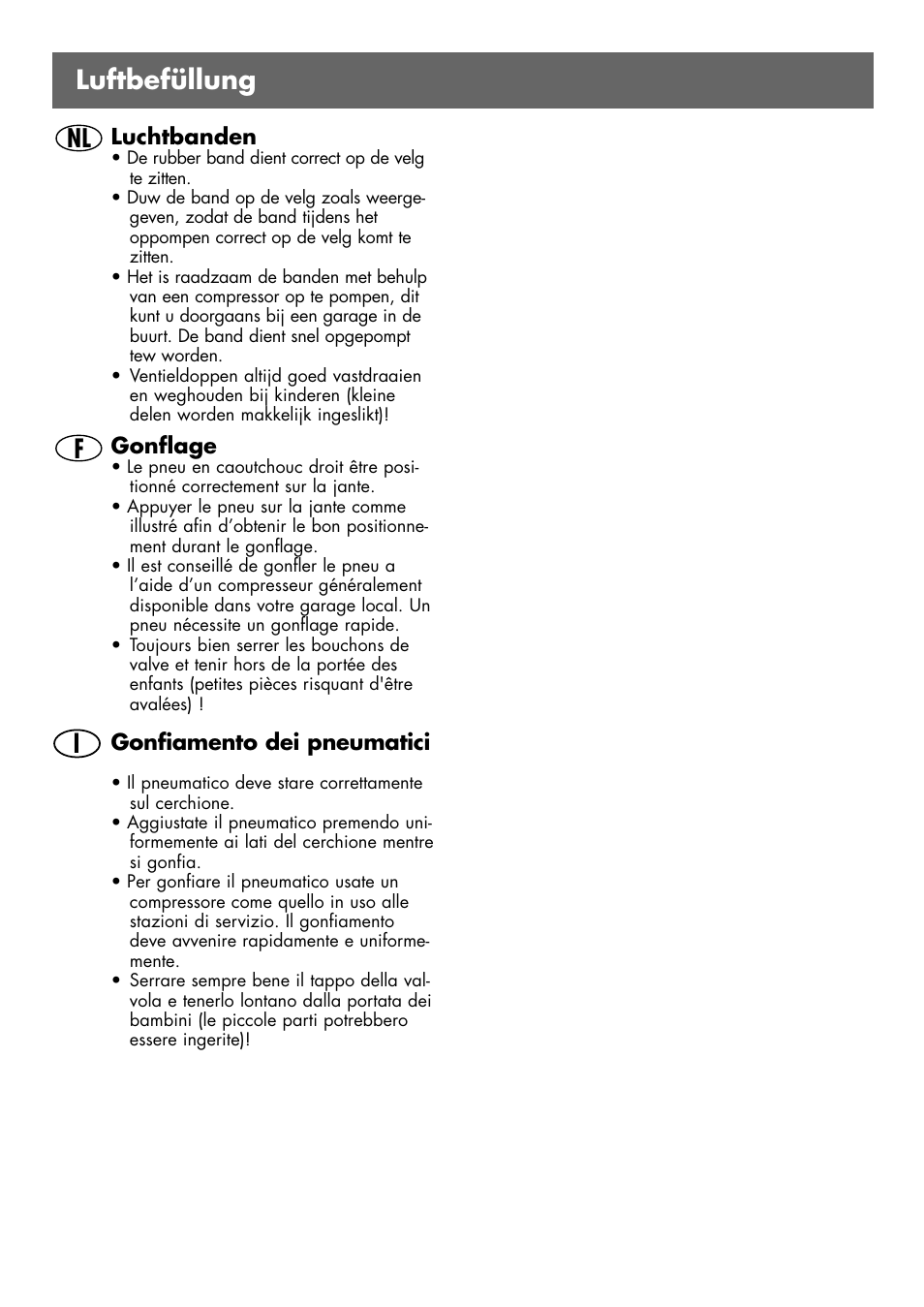 Iluftbefüllung | Kettler 8718-710-720-730-750 User Manual | Page 13 / 16
