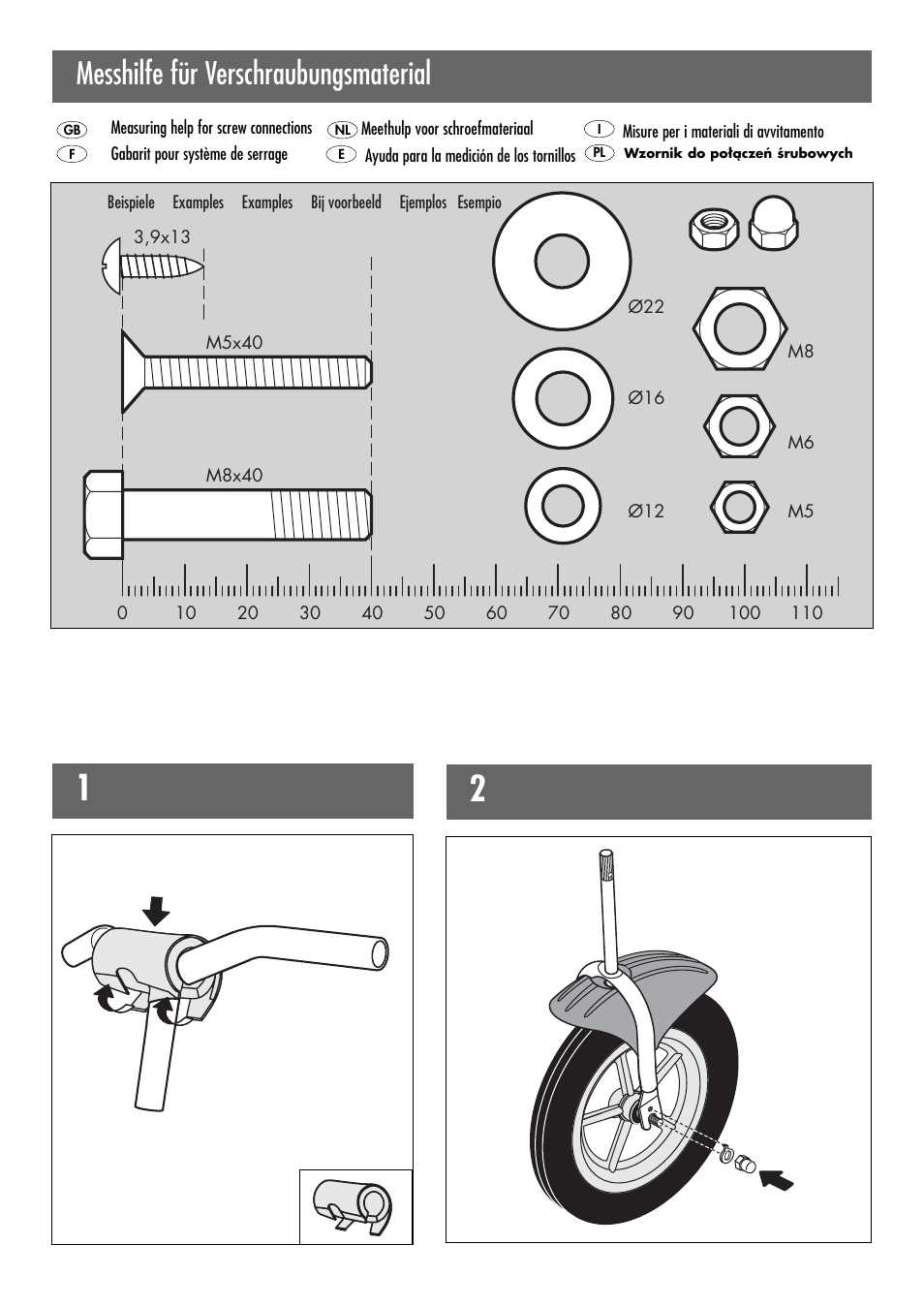 Messhilfe für verschraubungsmaterial | Kettler 8718-710-720-730-750 User Manual | Page 7 / 16