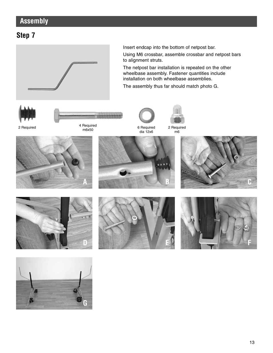 Assembly step 7 | Kettler 7136-000-500 User Manual | Page 13 / 28