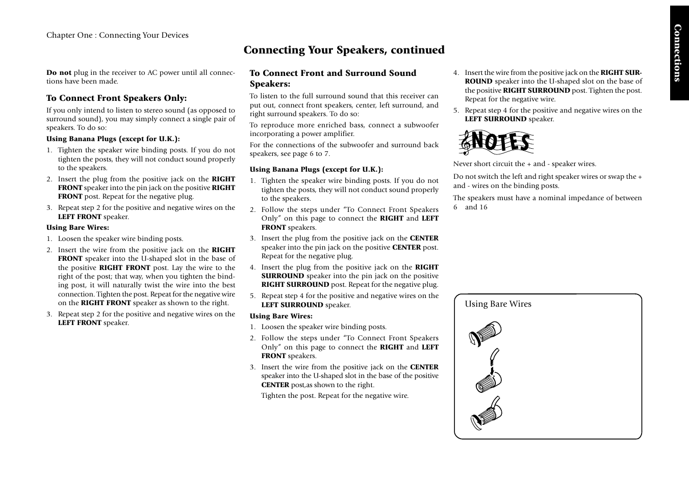 Connecting your speakers, continued | Kenwood Sovereign VR-5900 User Manual | Page 11 / 66