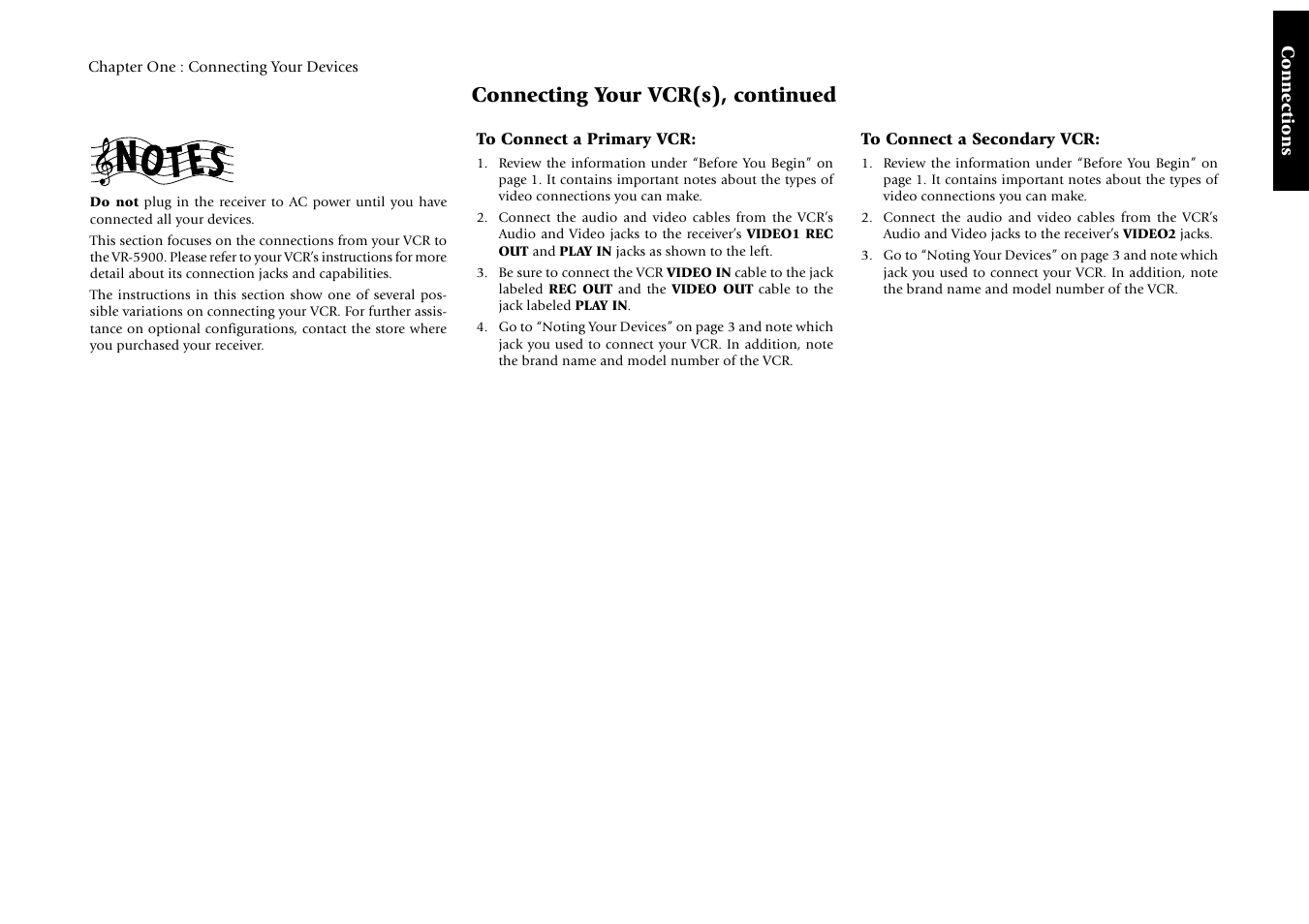 Connecting your vcr(s), continued | Kenwood Sovereign VR-5900 User Manual | Page 21 / 66