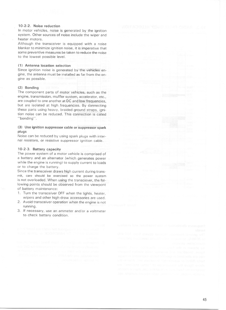 2-2. noise reduction, 1) antenna location selection, 2) bonding | 2-3. battery capacity, 2-2. noise reduction 10-2-3. battery capacity | Kenwood TS-440S User Manual | Page 54 / 57