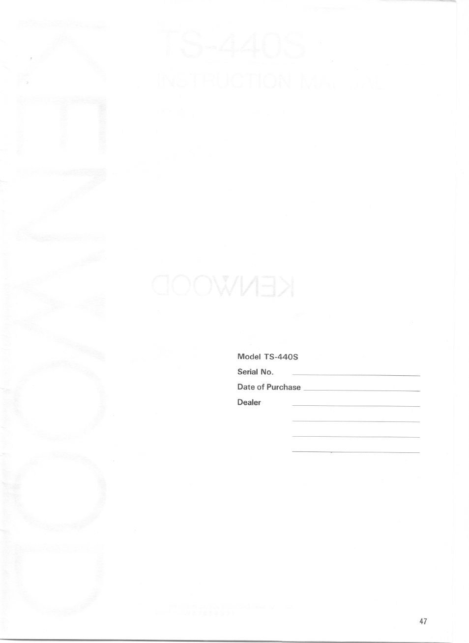 Kenwood TS-440S User Manual | Page 56 / 57
