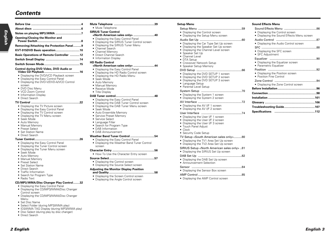 Kenwood KVT-915DVD User Manual | Page 2 / 57