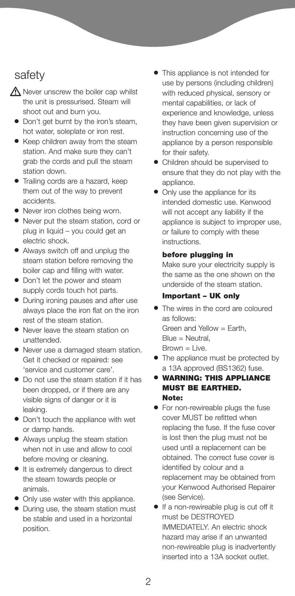 Safety | Kenwood IC400 User Manual | Page 5 / 9