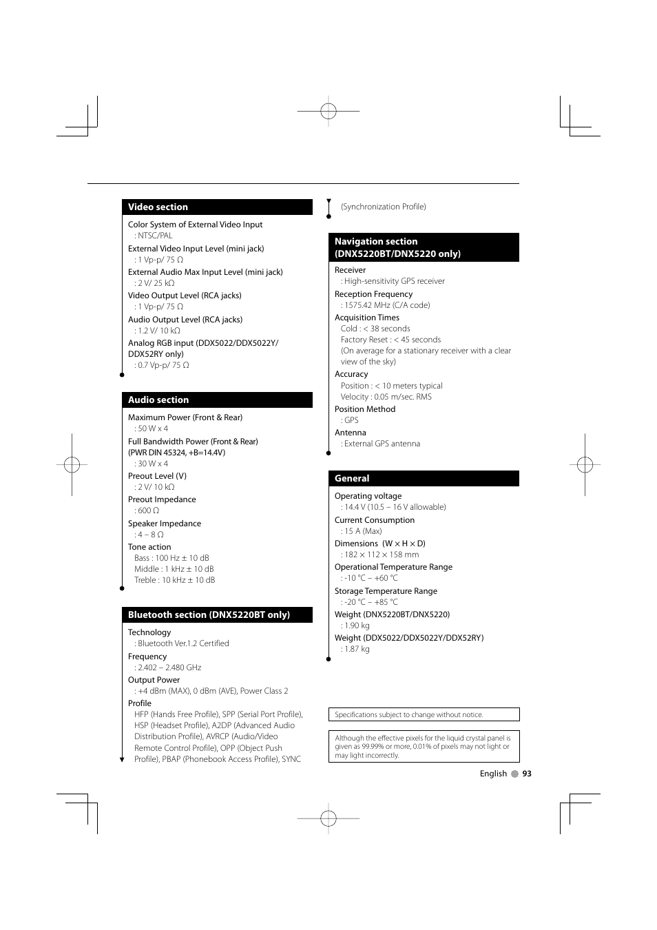 Kenwood DDX5022Y User Manual | Page 93 / 96