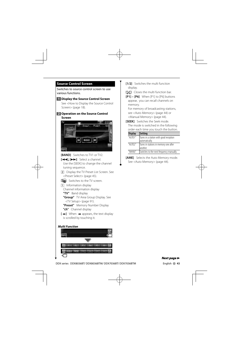 Kenwood DNX7360BTM User Manual | Page 43 / 112