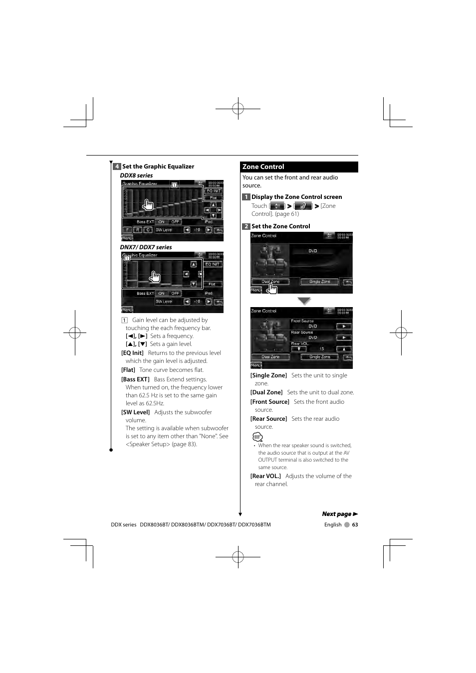 Kenwood DNX7360BTM User Manual | Page 63 / 112
