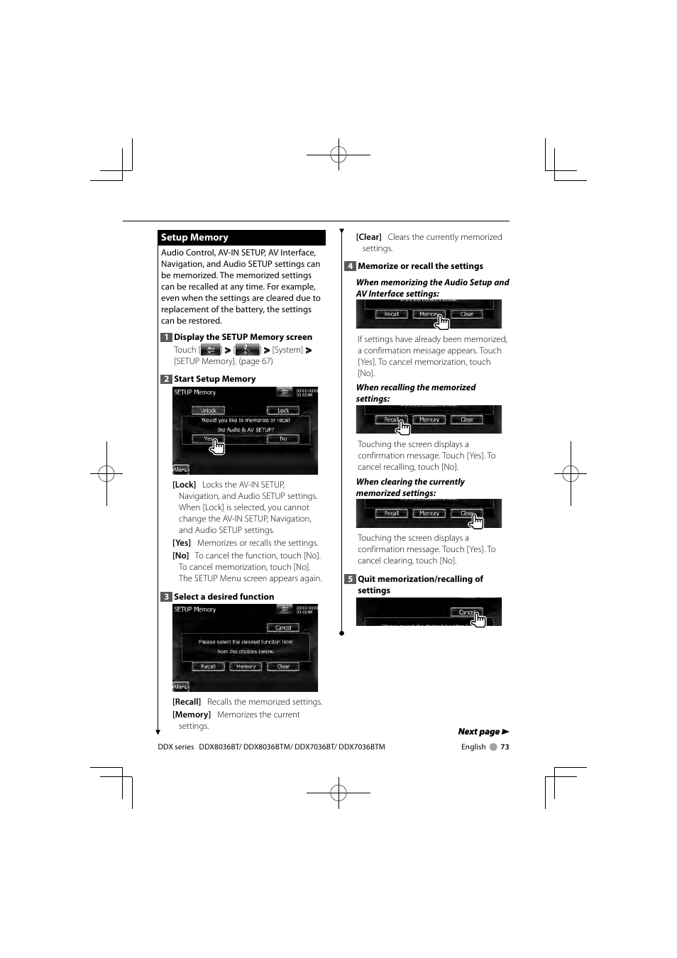 Kenwood DNX7360BTM User Manual | Page 73 / 112