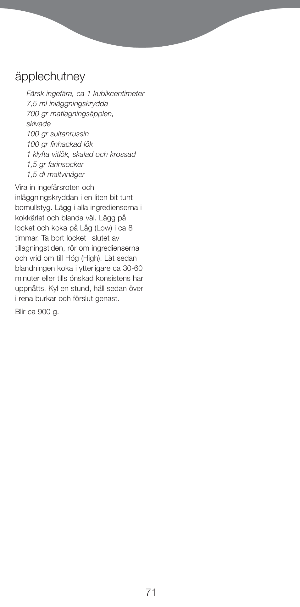 Äpplechutney | Kenwood CP707 User Manual | Page 71 / 141