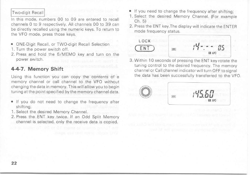 4-7. memory shift | Kenwood TH-27A User Manual | Page 22 / 53