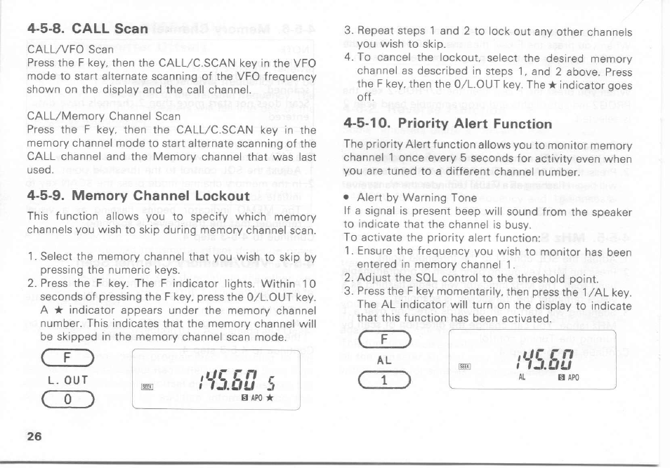 5-9. memory channel lockout, 5-10. priority alert function | Kenwood TH-27A User Manual | Page 26 / 53