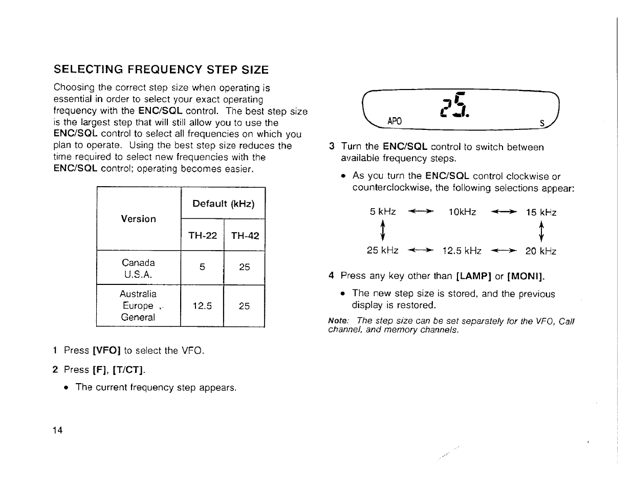 2 press [f], [t/ct | Kenwood TH-42A User Manual | Page 20 / 78