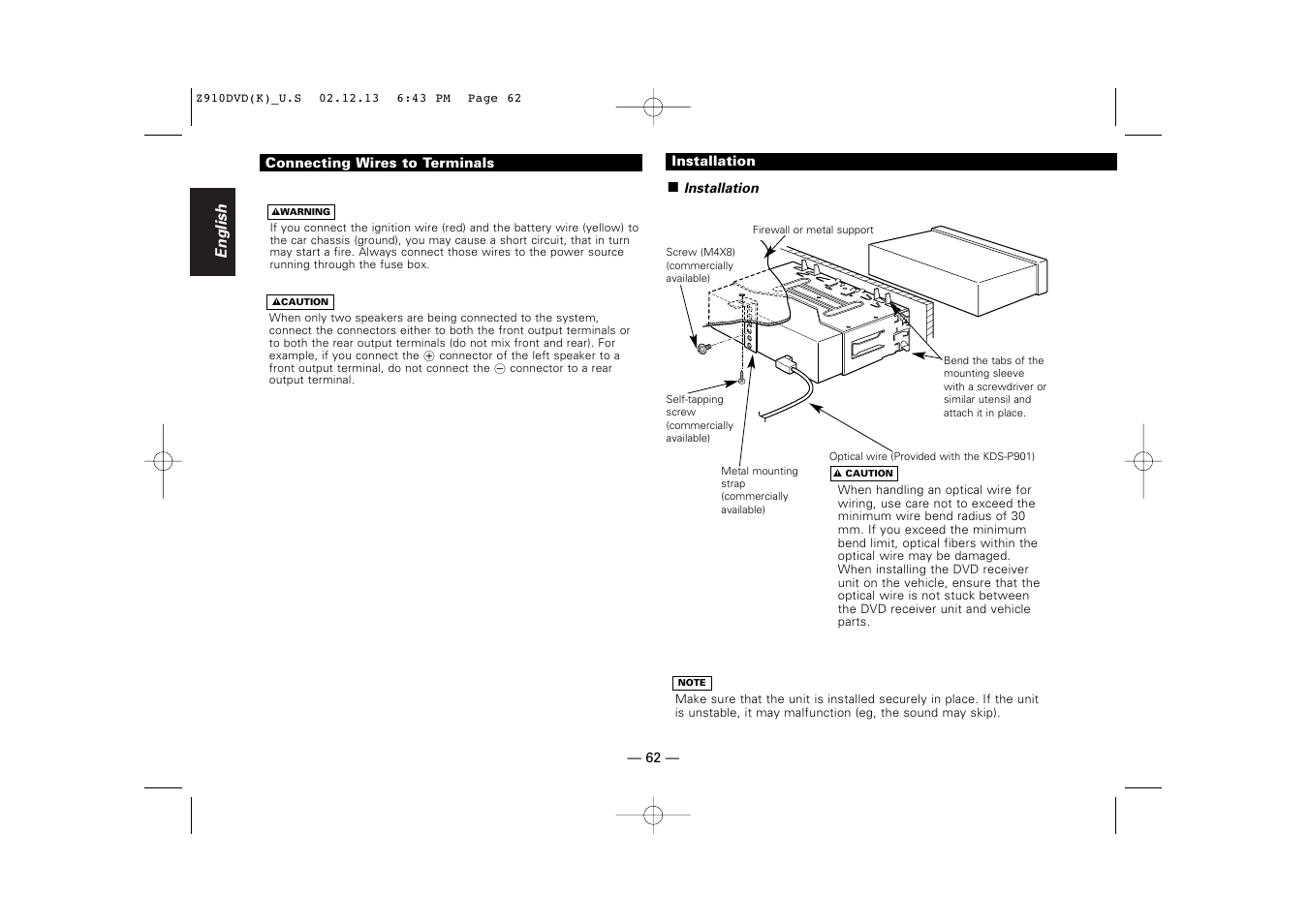 Kenwood Z910DVD[R] User Manual | Page 62 / 71