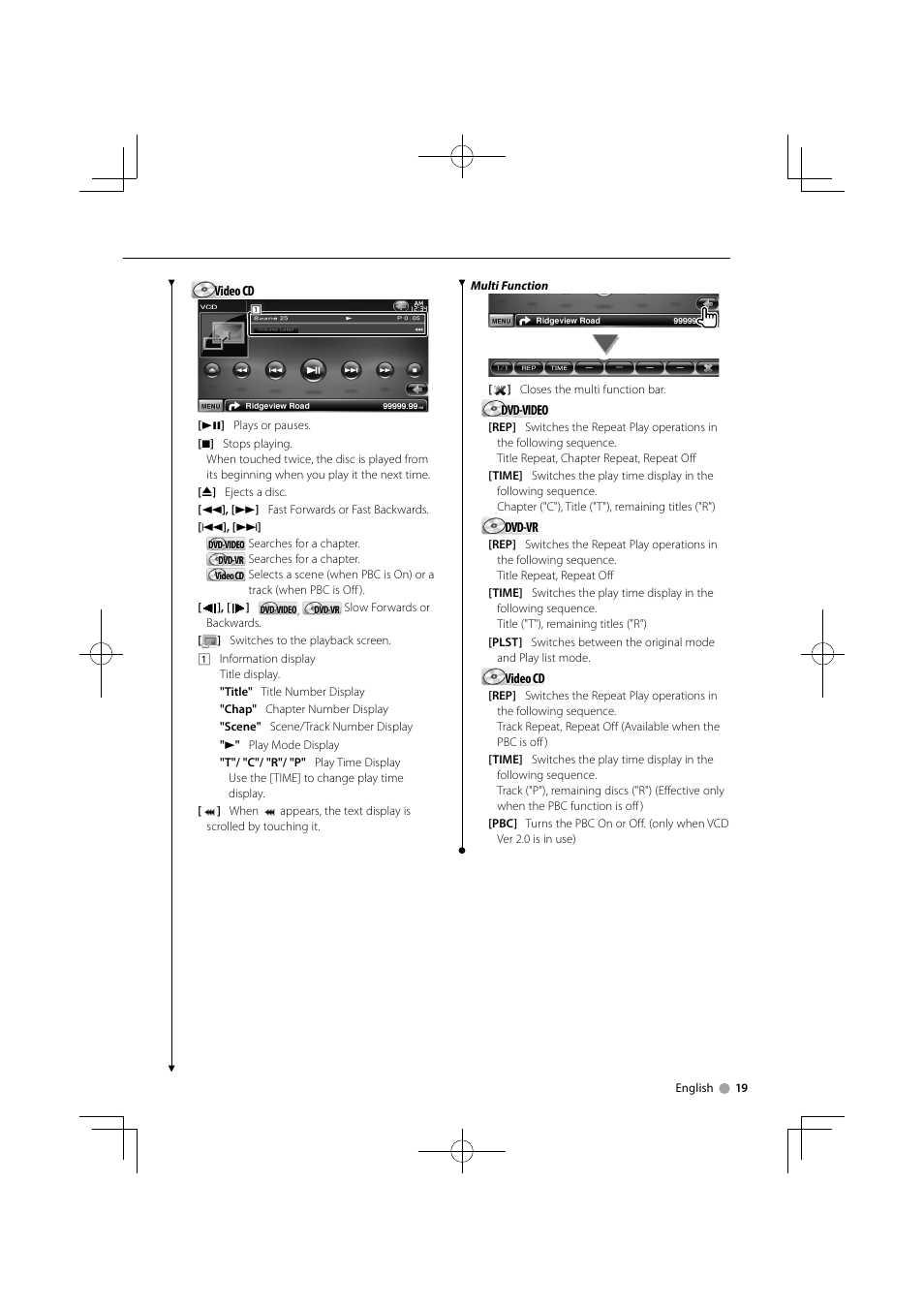 Kenwood DDX8024BT User Manual | Page 19 / 100