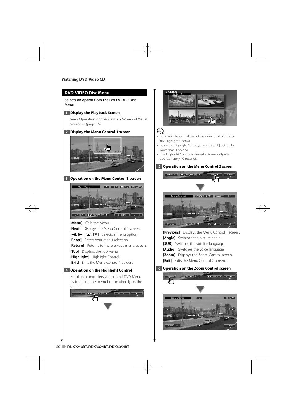 Kenwood DDX8024BT User Manual | Page 20 / 100