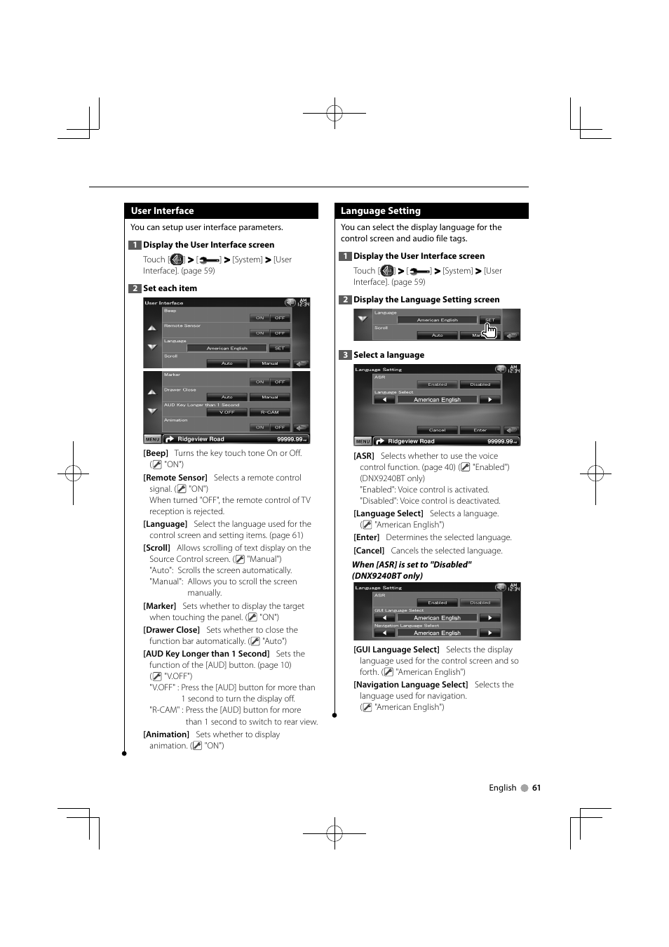 Kenwood DDX8024BT User Manual | Page 61 / 100