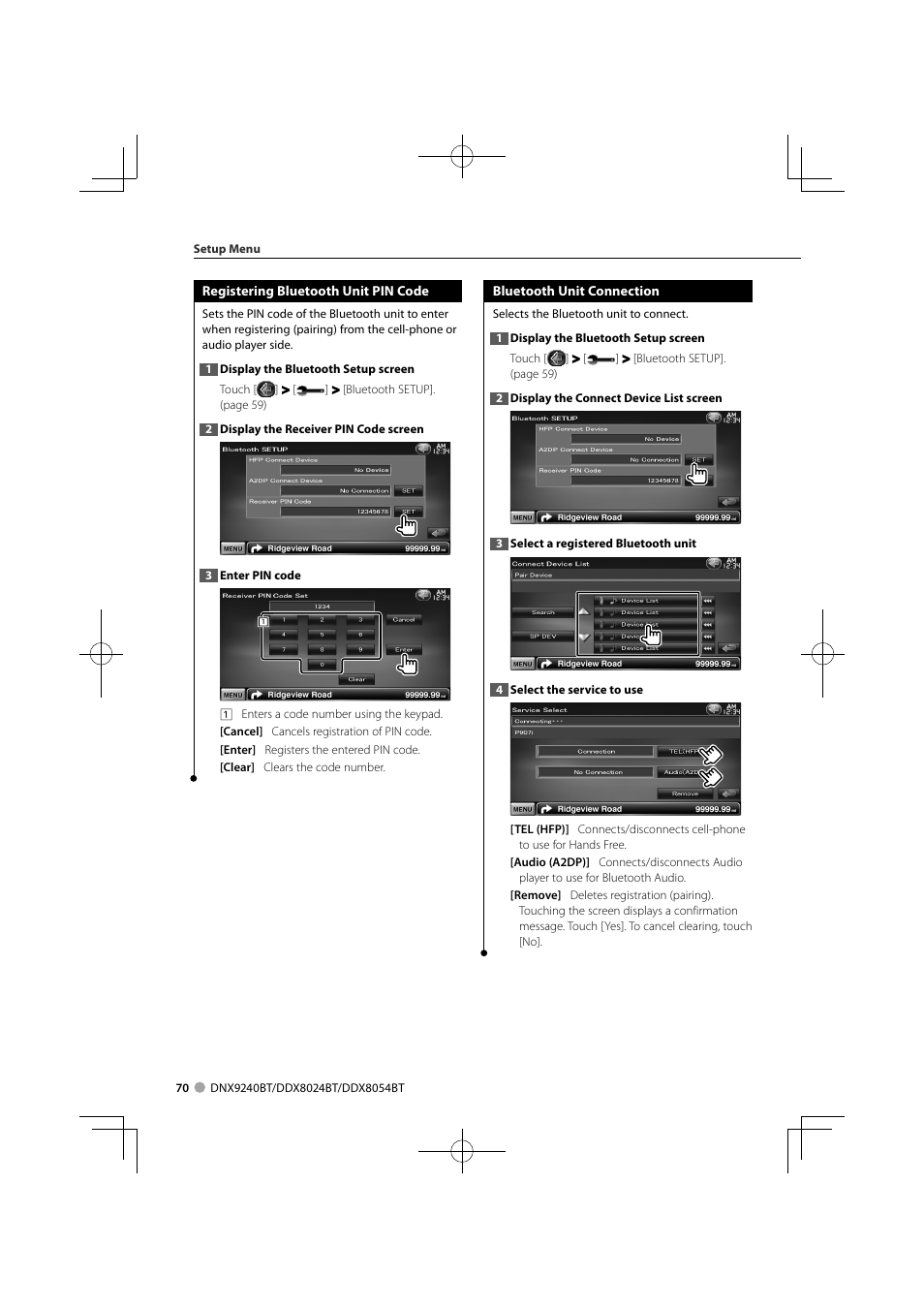 Kenwood DDX8024BT User Manual | Page 70 / 100