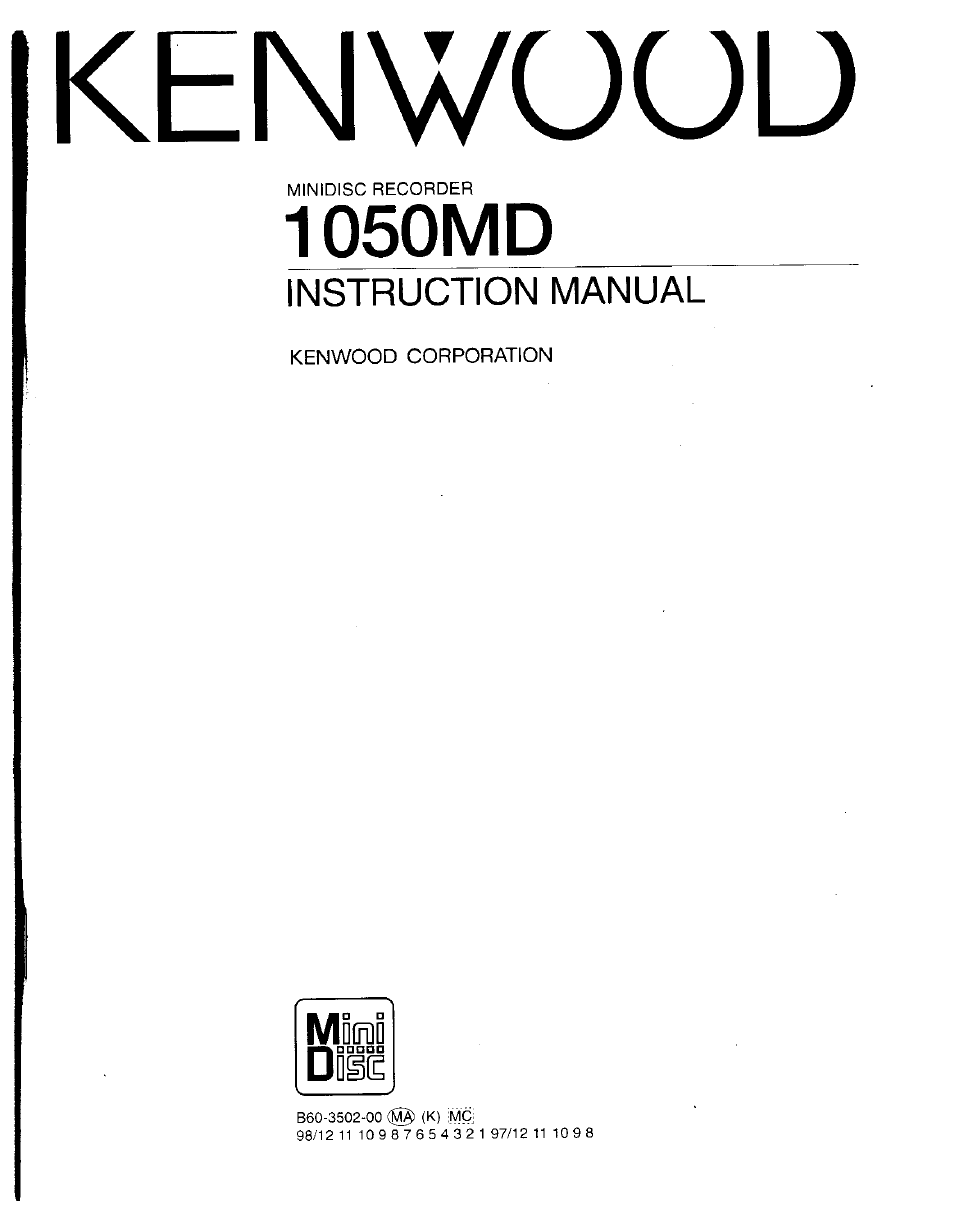 Kenwood BJV140Z User Manual | 54 pages