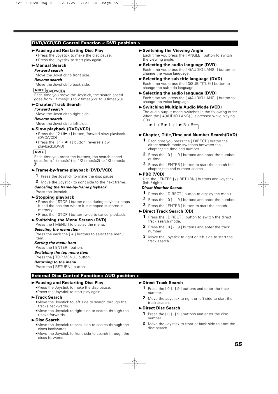 Kenwood KVT-911DVD User Manual | Page 55 / 68