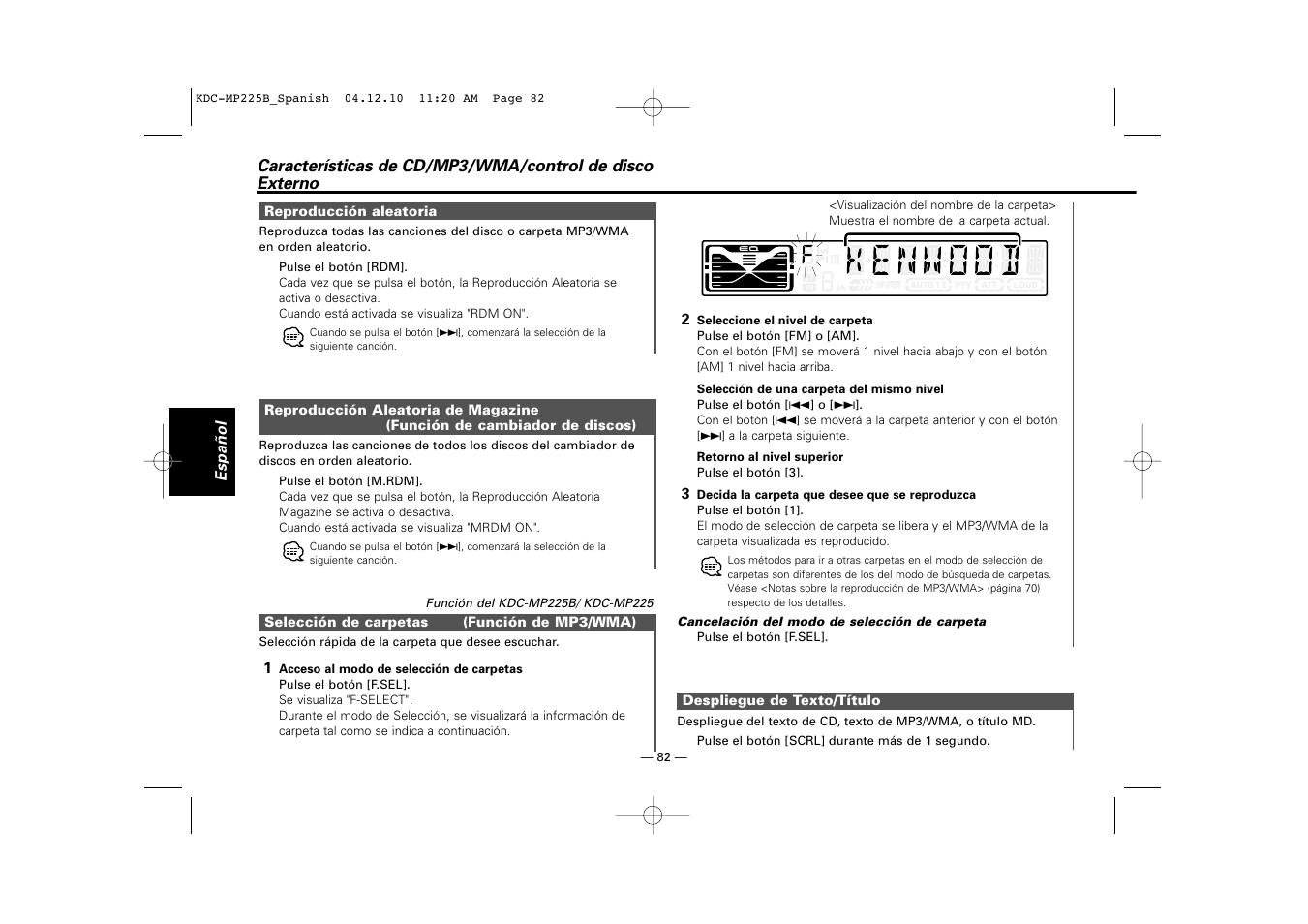 Kenwood KDC-225 User Manual | Page 82 / 96