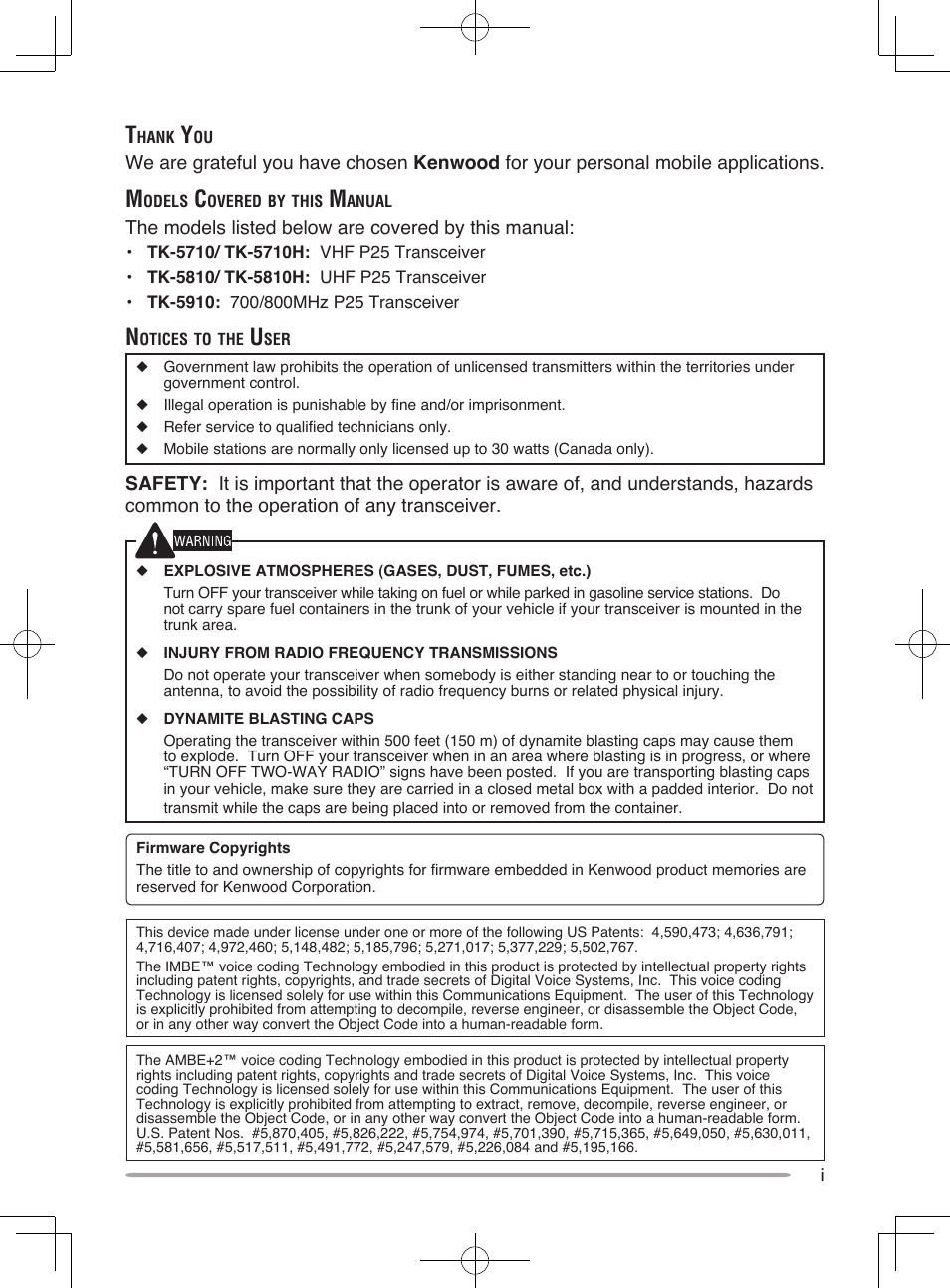 Kenwood TK-5910 User Manual | Page 3 / 44