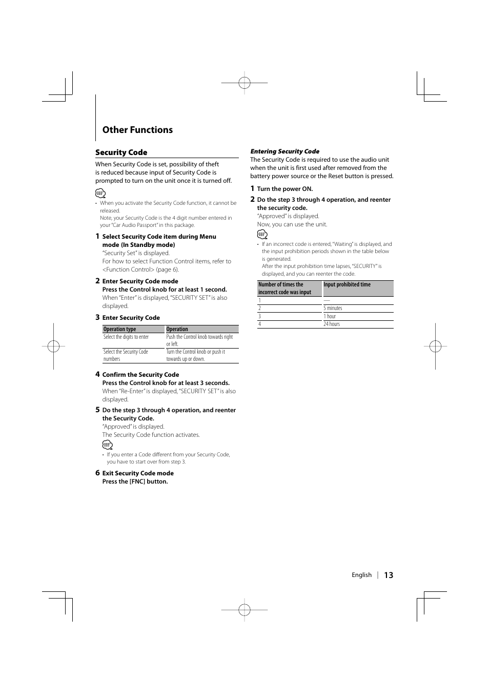 Other functions | Kenwood KDC-MP6039 User Manual | Page 13 / 28