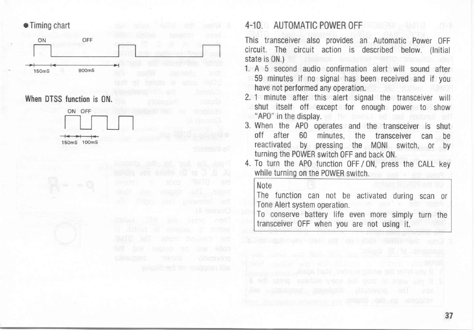 H--- h, 10. automatic power off | Kenwood TH-26A User Manual | Page 37 / 50