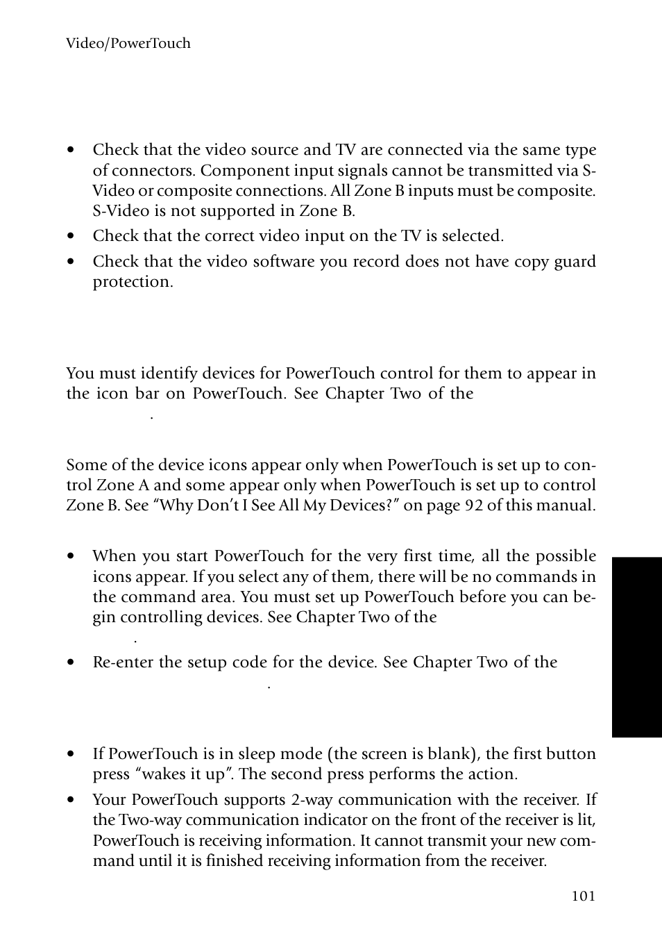 Video, Powertouch | Kenwood VR-5900 User Manual | Page 109 / 118