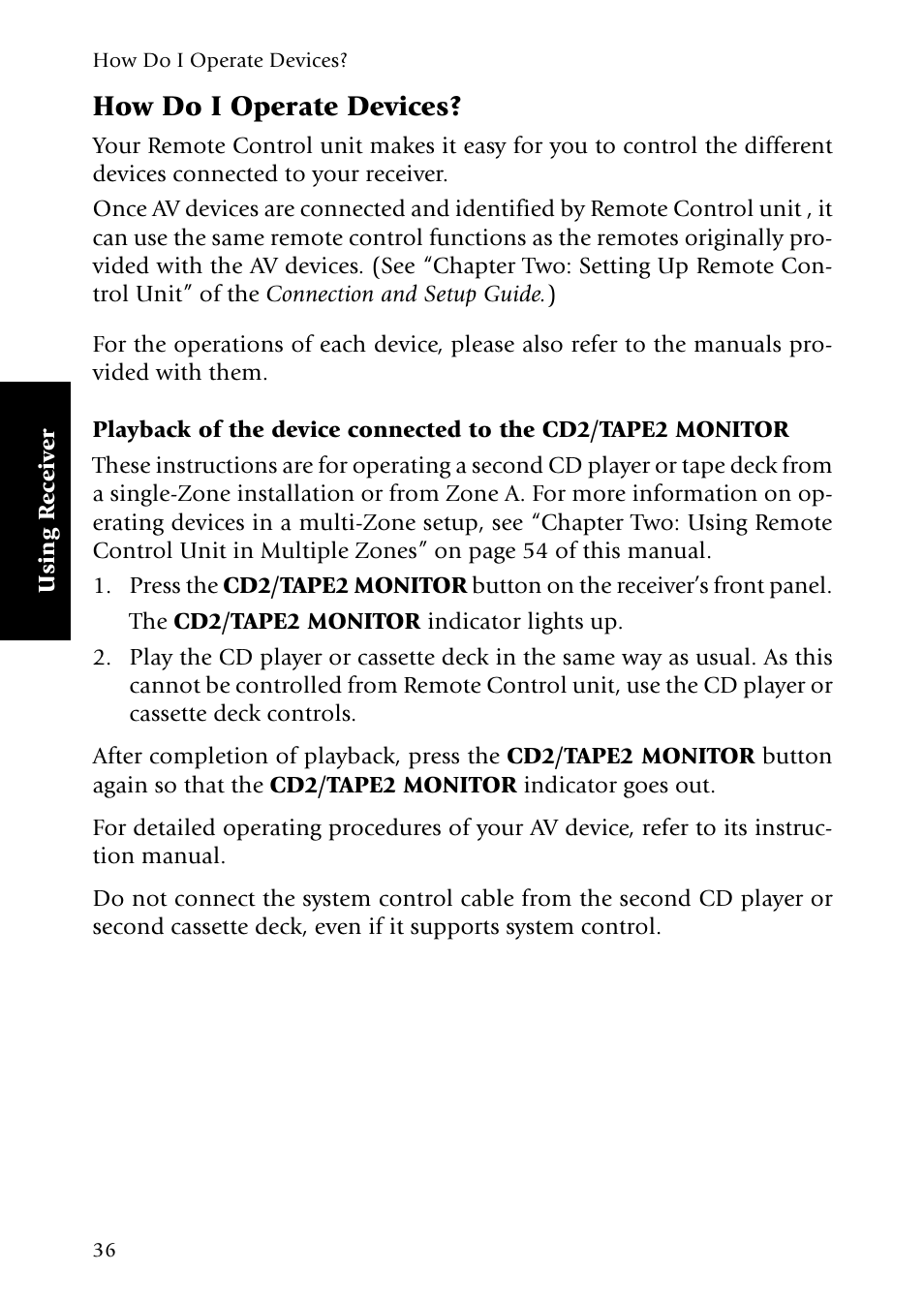 How do i operate devices | Kenwood VR-5090 User Manual | Page 44 / 88