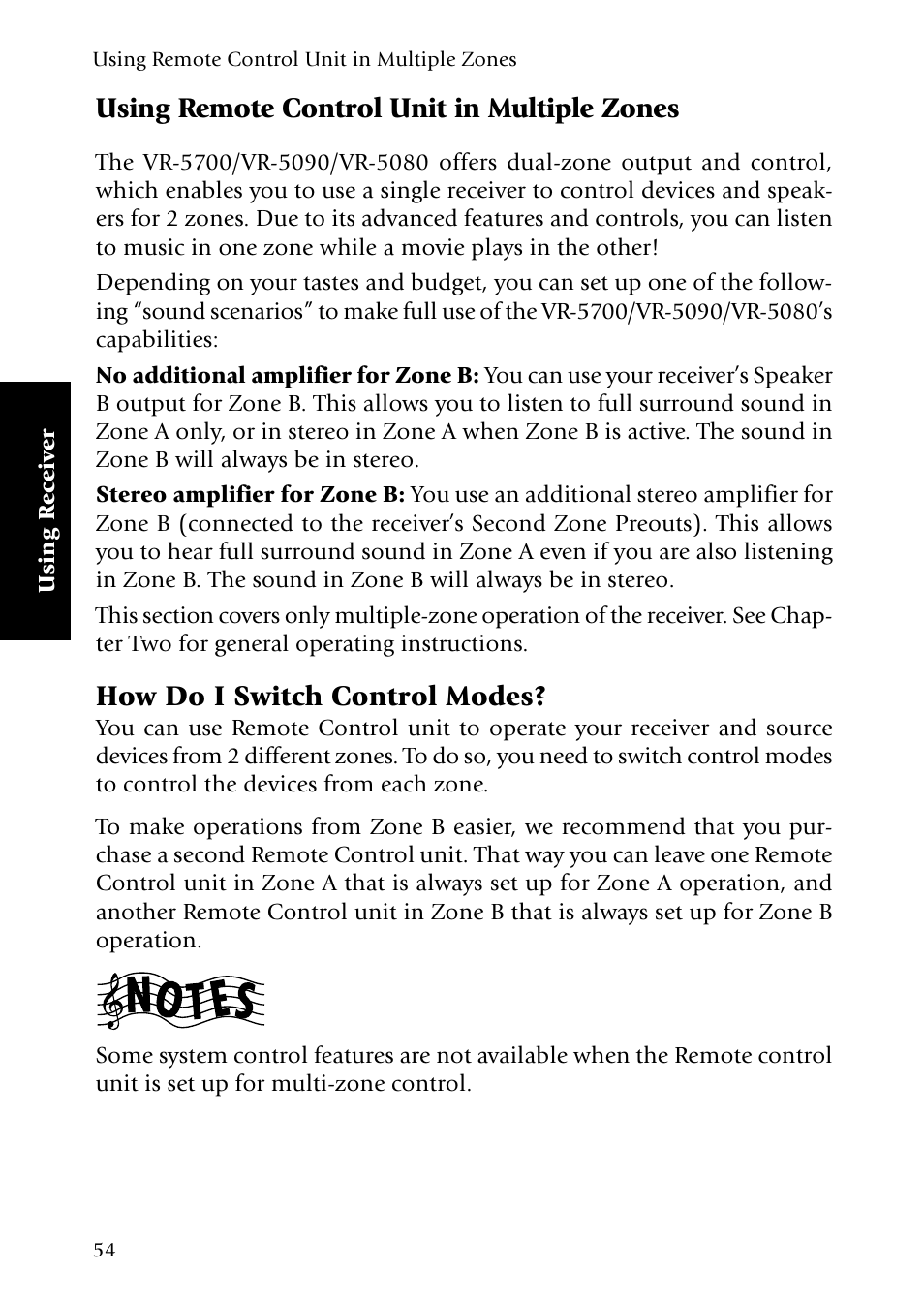 Using remote control unit in multiple zones, How do i switch control modes | Kenwood VR-5090 User Manual | Page 62 / 88