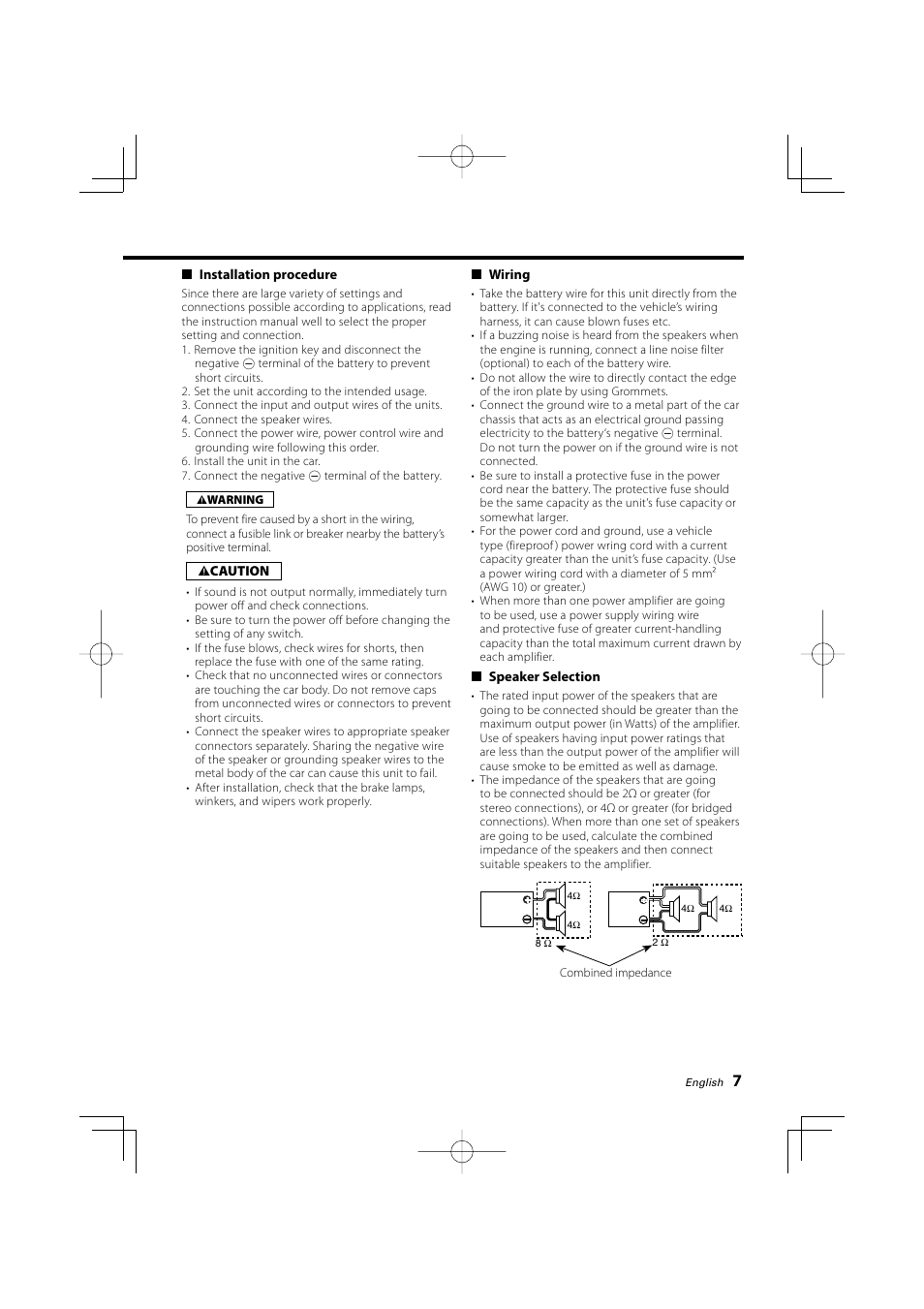 Kenwood KAC-6202 User Manual | Page 7 / 14