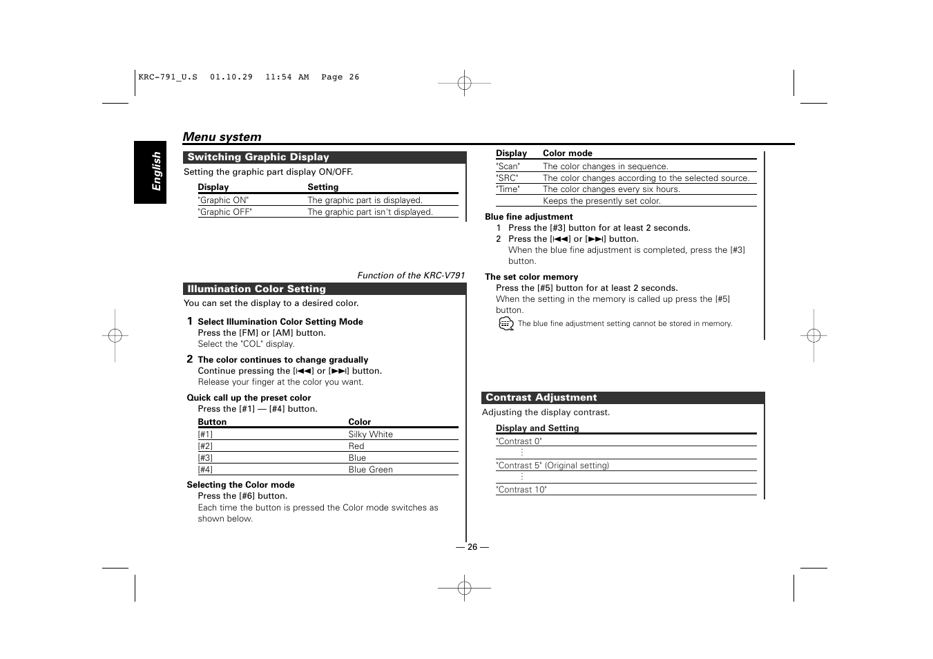 Kenwood KRC-791 User Manual | Page 26 / 42