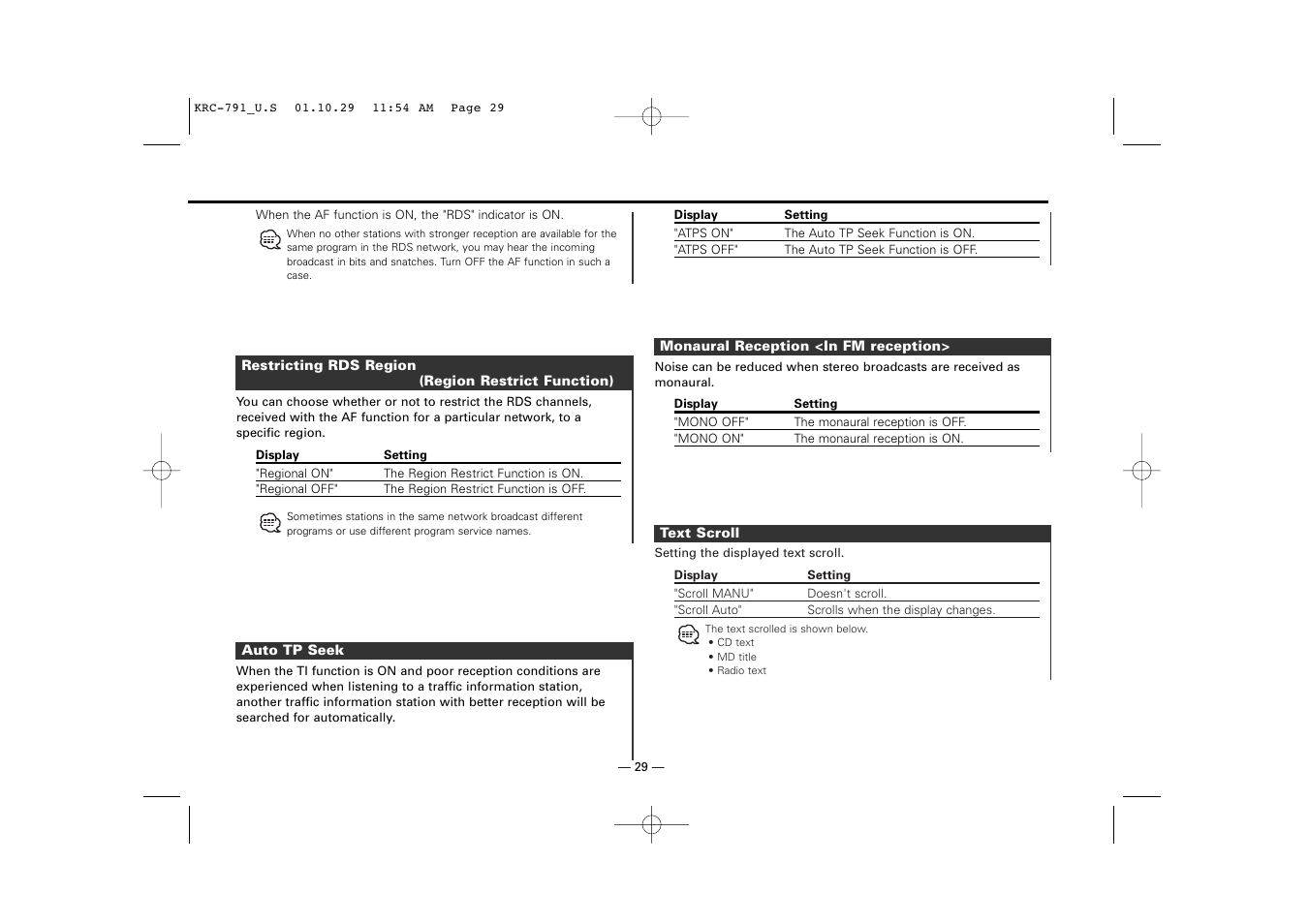 Kenwood KRC-791 User Manual | Page 29 / 42