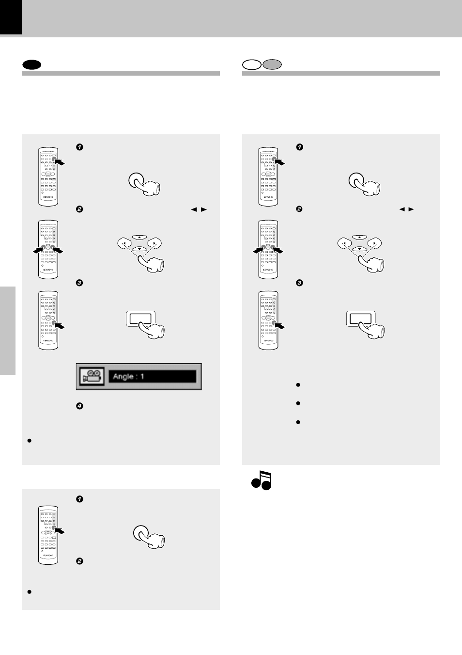 Dvd changing the camera angle, Cd_vcd using introscan function, Changing the camera angle | Using introscan function, Using the on-screen banner display | Kenwood DVF-3550 User Manual | Page 20 / 44